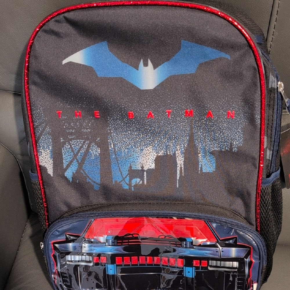 Batman Themed Black and Blue Backpacks (2 Batman Backpacks).As Shown In Pictures